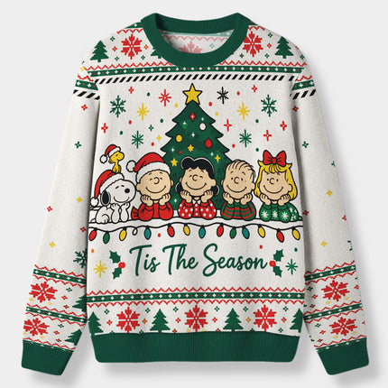 Funny Tis The Season Ugly Sweatshirt Christmas Cartoon Friends