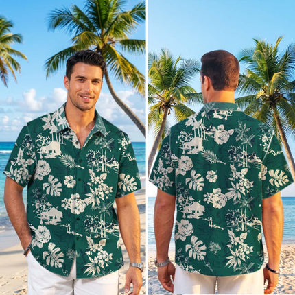 Beach Summer Vintage Tropical Floral Hawaiian Shirt