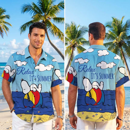 Beach Summer Relaxing Ocean Float Vacation Hawaiian Shirt