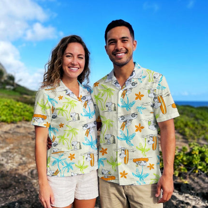 Tropical Palm Tree Surf Beach Hawaiian Shirt