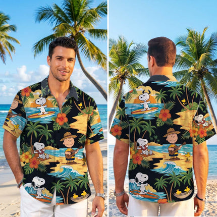 Tropical Surf Beach Ukulele Summer Vacation Hawaiian Shirt HW_SNPY40-SL02-DS04