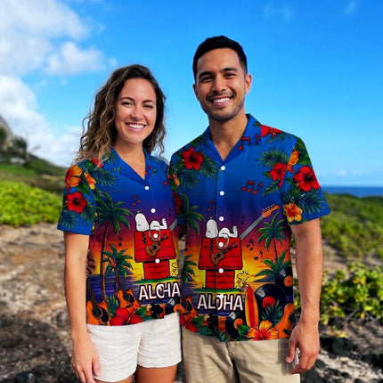 Aloha Tropical Music Beach Summer Hawaiian Shirt