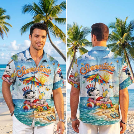 Beach Summer Island Float Tropical Vacation Hawaiian Shirt