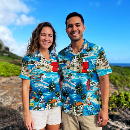 Tropical Island Adventure Surf Beach Summer Hawaiian Shirt