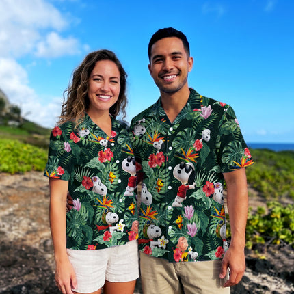 Tropical Jungle Floral Summer Beach Hawaiian Shirt