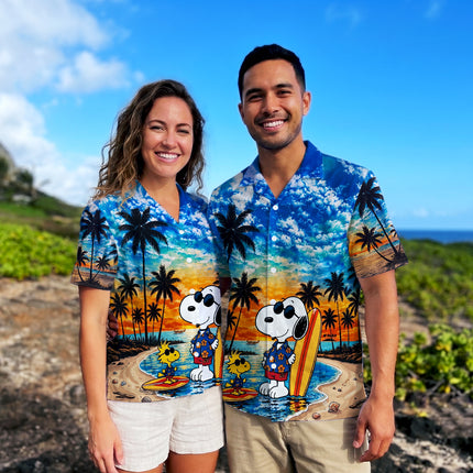 Sunset Tropical Surf Beach Summer Hawaiian Shirt