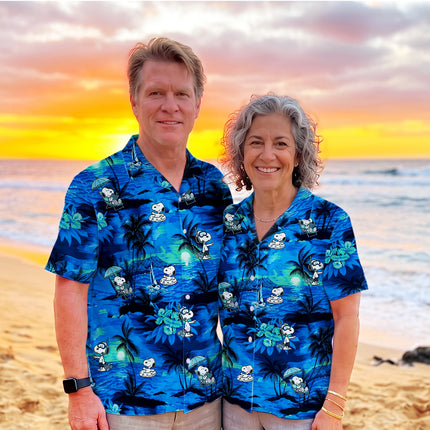 Blue Tropical Island Relaxing Beach Summer Hawaiian Shirt
