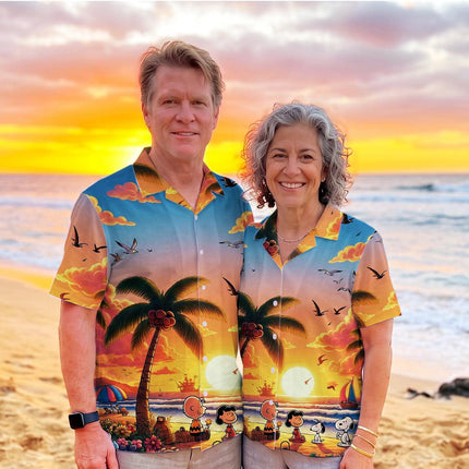 Tropical Sunset Beach Paradise Summer Hawaiian Shirt