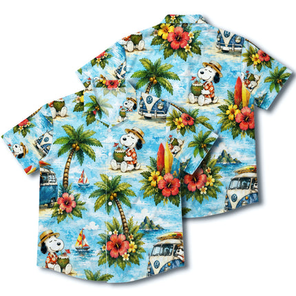 Tropical Road Trip Beach Van Surf Summer Hawaiian Shirt