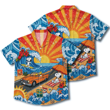 Sunset Beach Surf Road Trip Summer Hawaiian Shirt