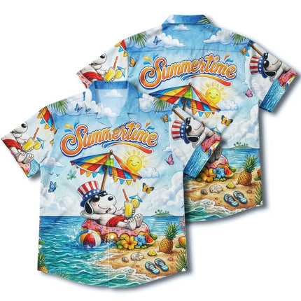 Beach Summer Island Float Tropical Vacation Hawaiian Shirt