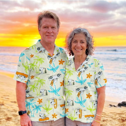 Tropical Palm Tree Surf Beach Hawaiian Shirt
