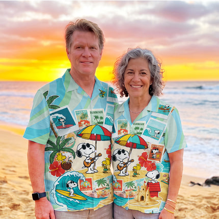 Beach Summer Hawaii Postcard Surf Vacation Hawaiian Shirt