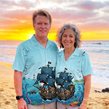 Pirate Ship Ocean Adventure Beach Hawaiian Shirt
