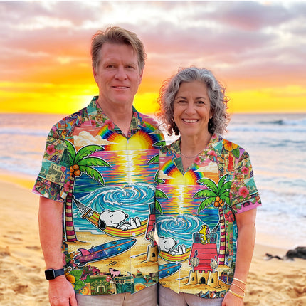 Tropical Beach Sunset Surf Paradise Summer Hawaiian Shirt
