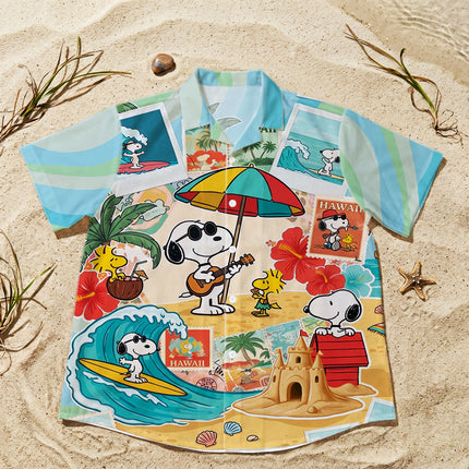 Beach Summer Hawaii Postcard Surf Vacation Hawaiian Shirt