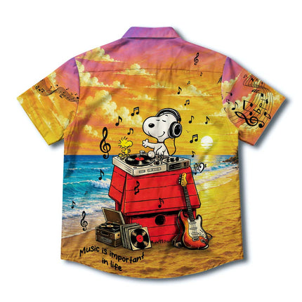 Sunset Beach Music Summer Hawaiian Shirt
