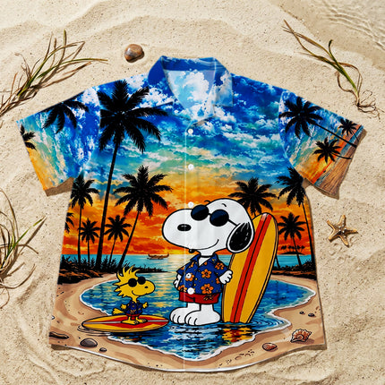 Sunset Tropical Surf Beach Summer Hawaiian Shirt