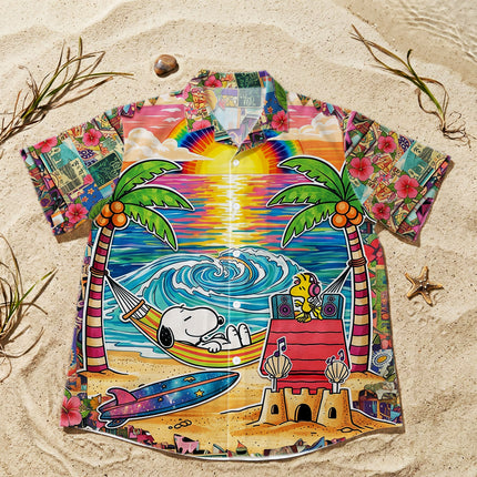 Tropical Beach Sunset Surf Paradise Summer Hawaiian Shirt
