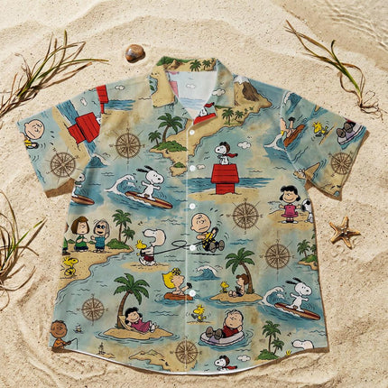 Tropical Island Adventure Beach Summer Hawaiian Shirt