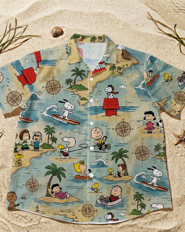 Tropical Island Adventure Beach Summer Hawaiian Shirt