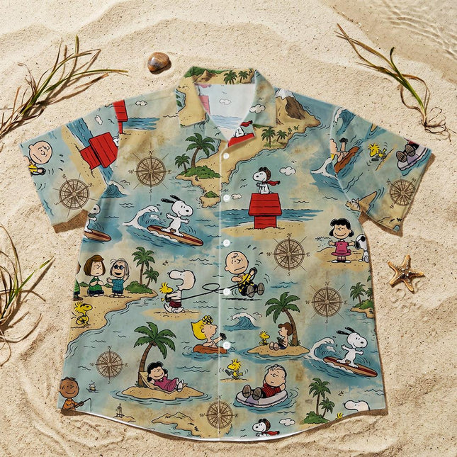 Tropical Island Adventure Beach Summer Hawaiian Shirt
