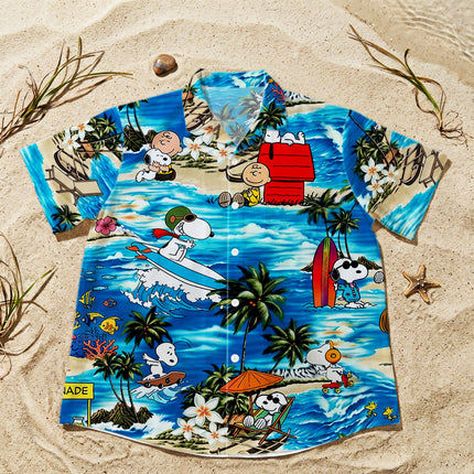 Tropical Island Adventure Surf Beach Summer Hawaiian Shirt