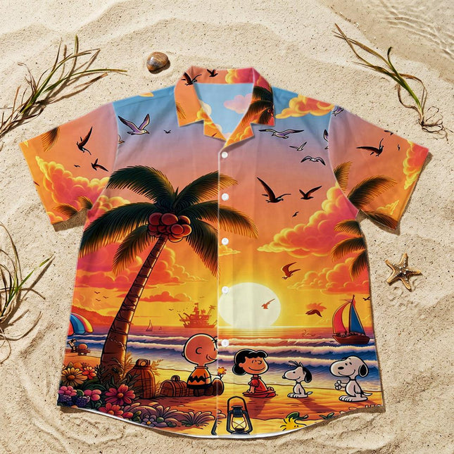 Tropical Sunset Beach Paradise Summer Hawaiian Shirt
