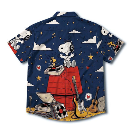 Music Night Sky Vintage Guitar Summer Hawaiian Shirt