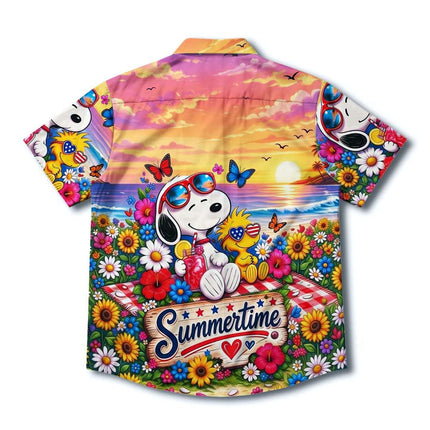 Beach Summer Sunset Tropical Floral Vacation Hawaiian Shirt