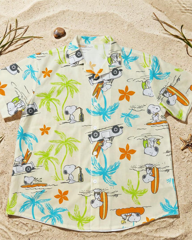 Tropical Palm Tree Surf Beach Hawaiian Shirt