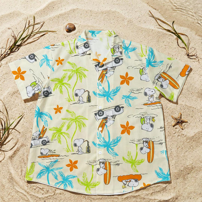 Tropical Palm Tree Surf Beach Hawaiian Shirt