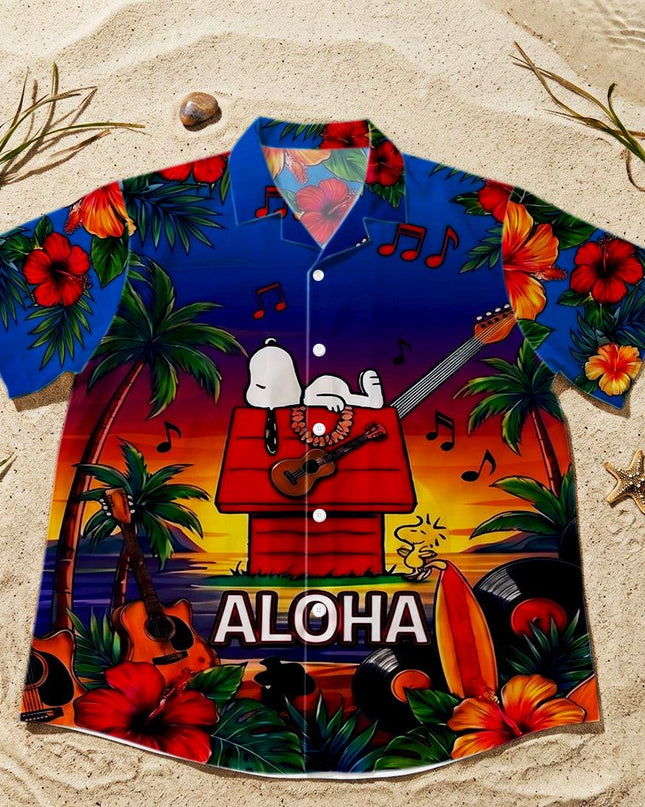 Aloha Tropical Music Beach Summer Hawaiian Shirt