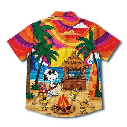 Tropical Beach Tiki Sunset Summer Hawaiian Shirt