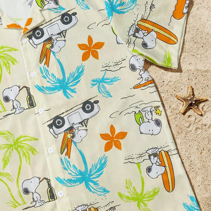 Tropical Palm Tree Surf Beach Hawaiian Shirt