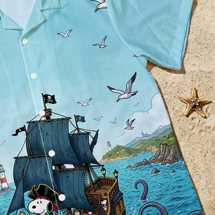 Pirate Ship Ocean Adventure Beach Hawaiian Shirt