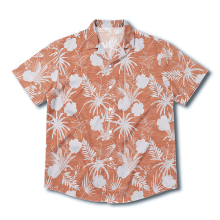 Beach Summer Coral Tropical Palm Floral Hawaiian Shirt