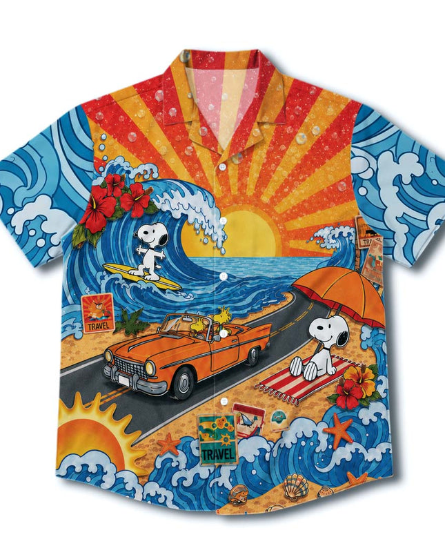 Sunset Beach Surf Road Trip Summer Hawaiian Shirt
