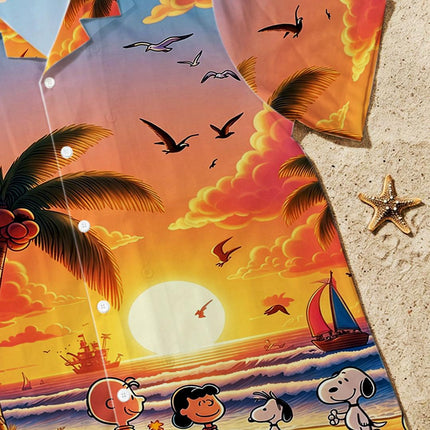 Tropical Sunset Beach Paradise Summer Hawaiian Shirt