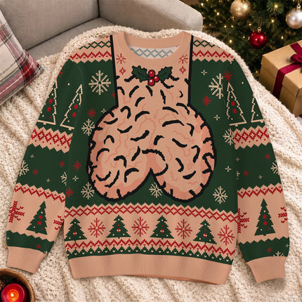 Funny Christmas Balls Ugly Sweatshirt Naughty Holiday Humor