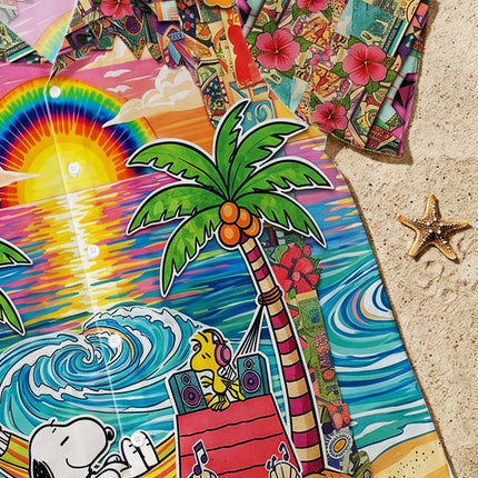 Tropical Beach Sunset Surf Paradise Summer Hawaiian Shirt