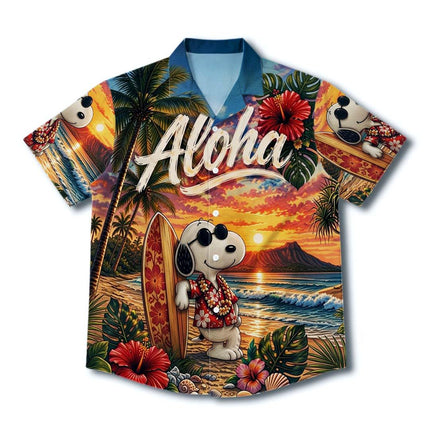 Aloha Tropical Beach Sunset Surf Vacation Hawaiian Shirt