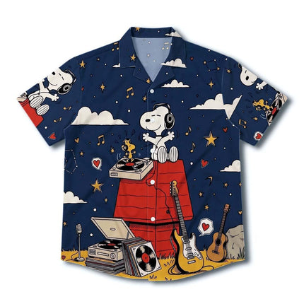 Music Night Sky Vintage Guitar Summer Hawaiian Shirt
