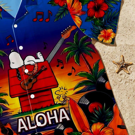 Aloha Tropical Music Beach Summer Hawaiian Shirt