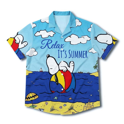 Beach Summer Relaxing Ocean Float Vacation Hawaiian Shirt
