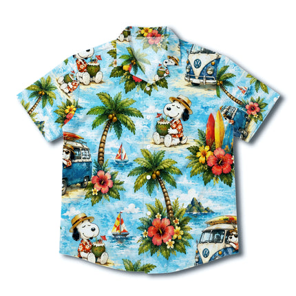 Tropical Road Trip Beach Van Surf Summer Hawaiian Shirt