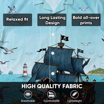 Pirate Ship Ocean Adventure Beach Hawaiian Shirt