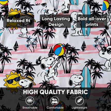 Pink Palm Surf Beach Summer Vacation Hawaiian Shirt