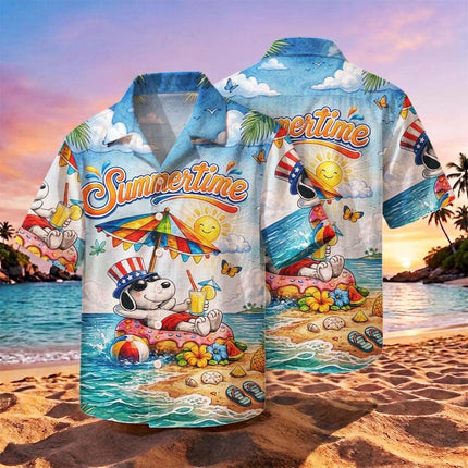 Beach Summer Island Float Tropical Vacation Hawaiian Shirt