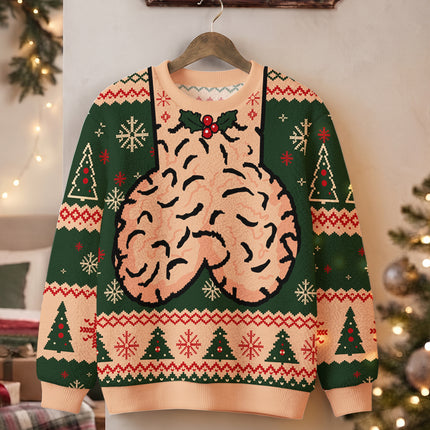Funny Christmas Balls Ugly Sweatshirt Naughty Holiday Humor